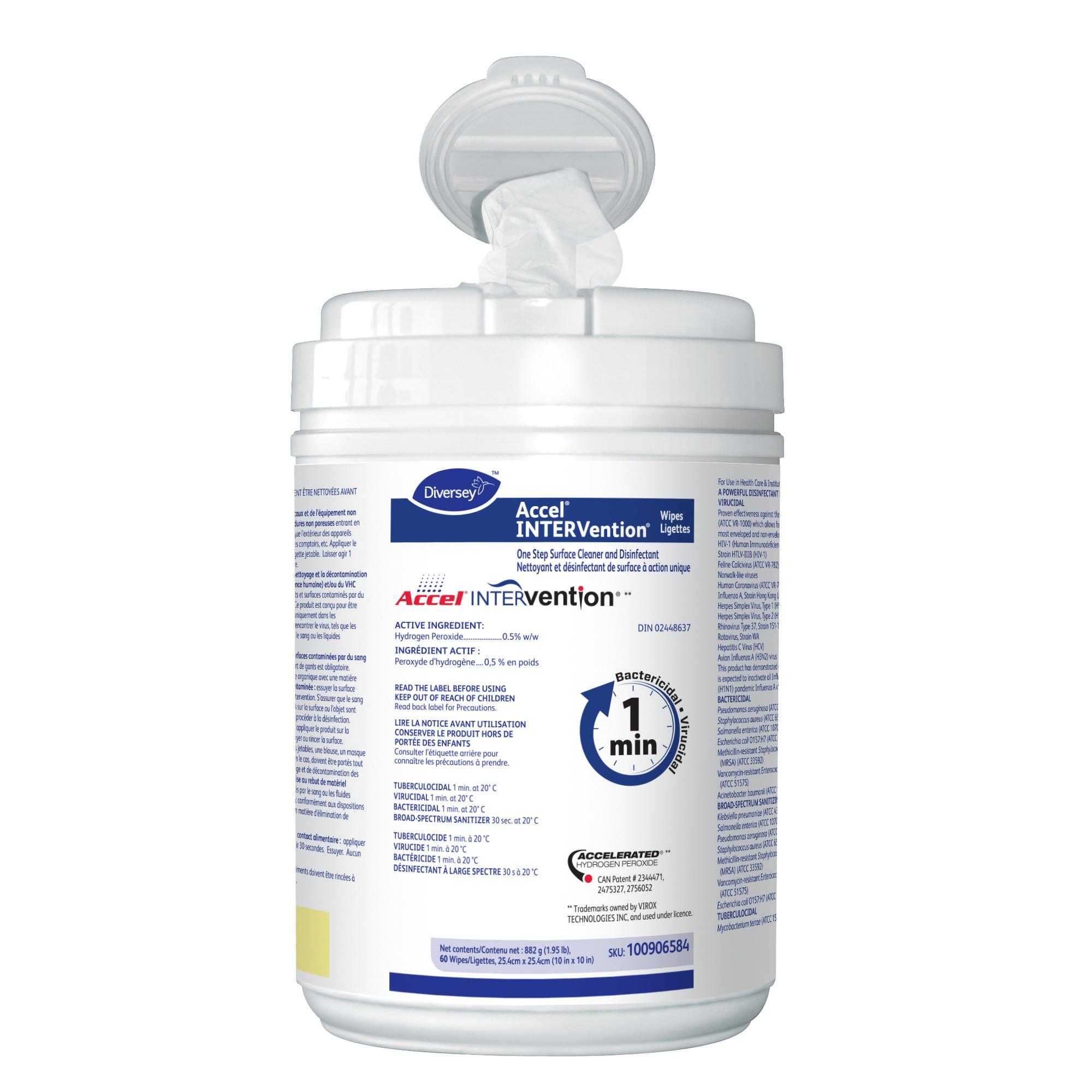 Accel INTERVention Disinfectant Wipes